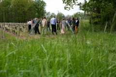 Visite du domaine viticole de Raphael Midoir à Chémery (41) à l'occasion des rencontres Val de Loire Millésimes. Une cinquantaine de journalistes sont invités à decouvrir le terroir et déguster les vins de l'AOC Touraine.